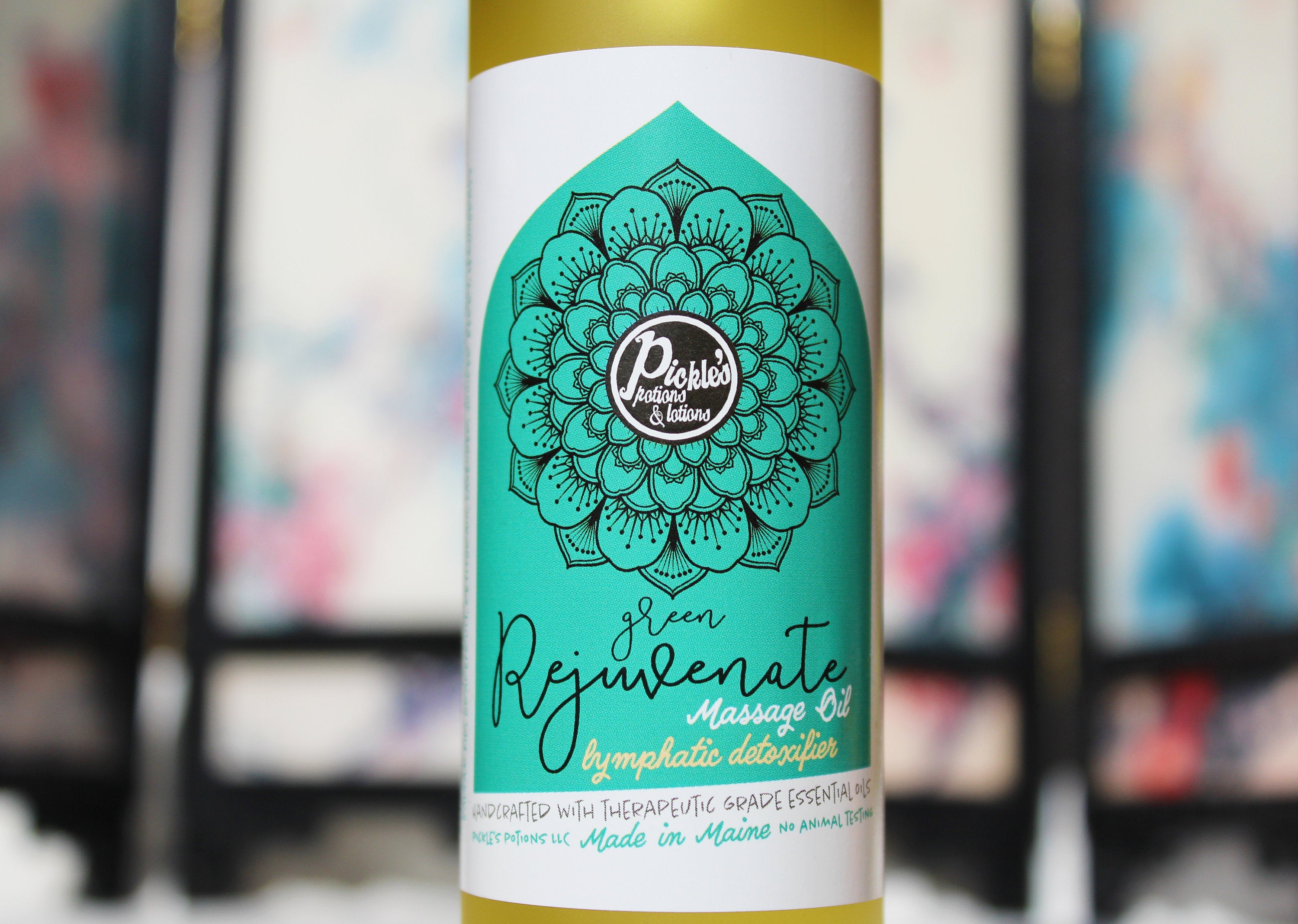 Massage Oils: Lymphatic, Grounding, Indulgence.